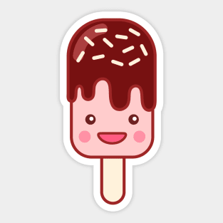 Chunky Ice Cream Emoji Minimal Sticker